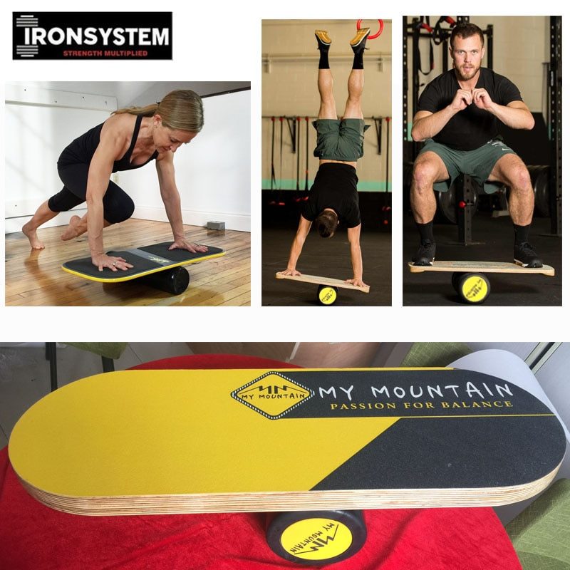 Wooden Balance Board Premium Balance Trainer with Roller for Surf